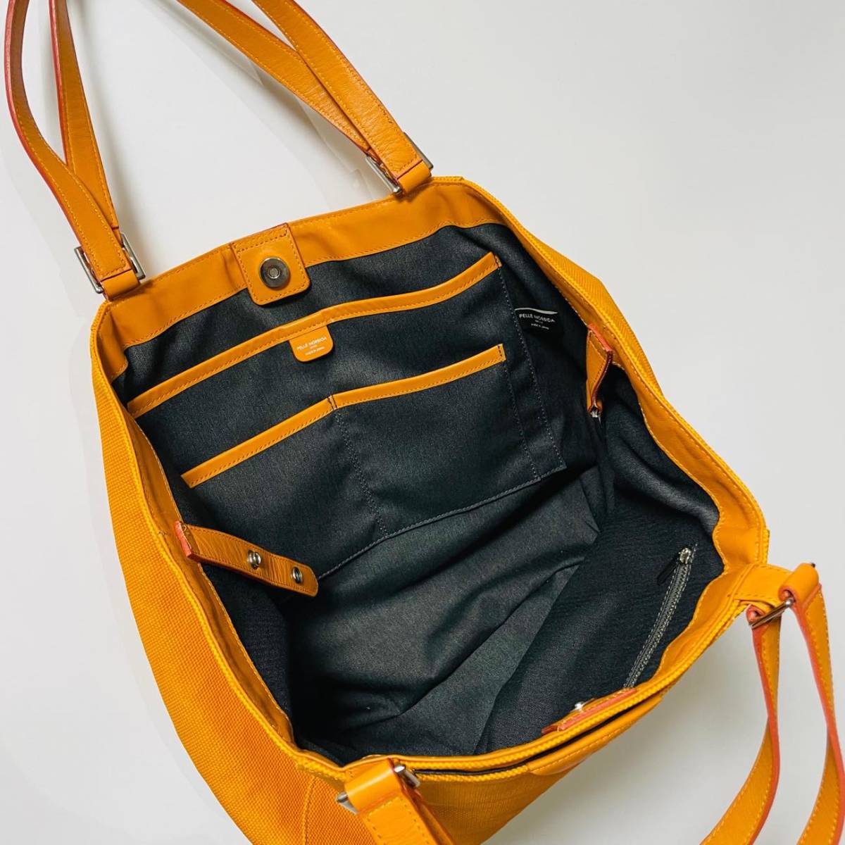 再入荷】 PELLE MORBIDA 革 オレンジ A4が入る 鞄 かばん メンズ