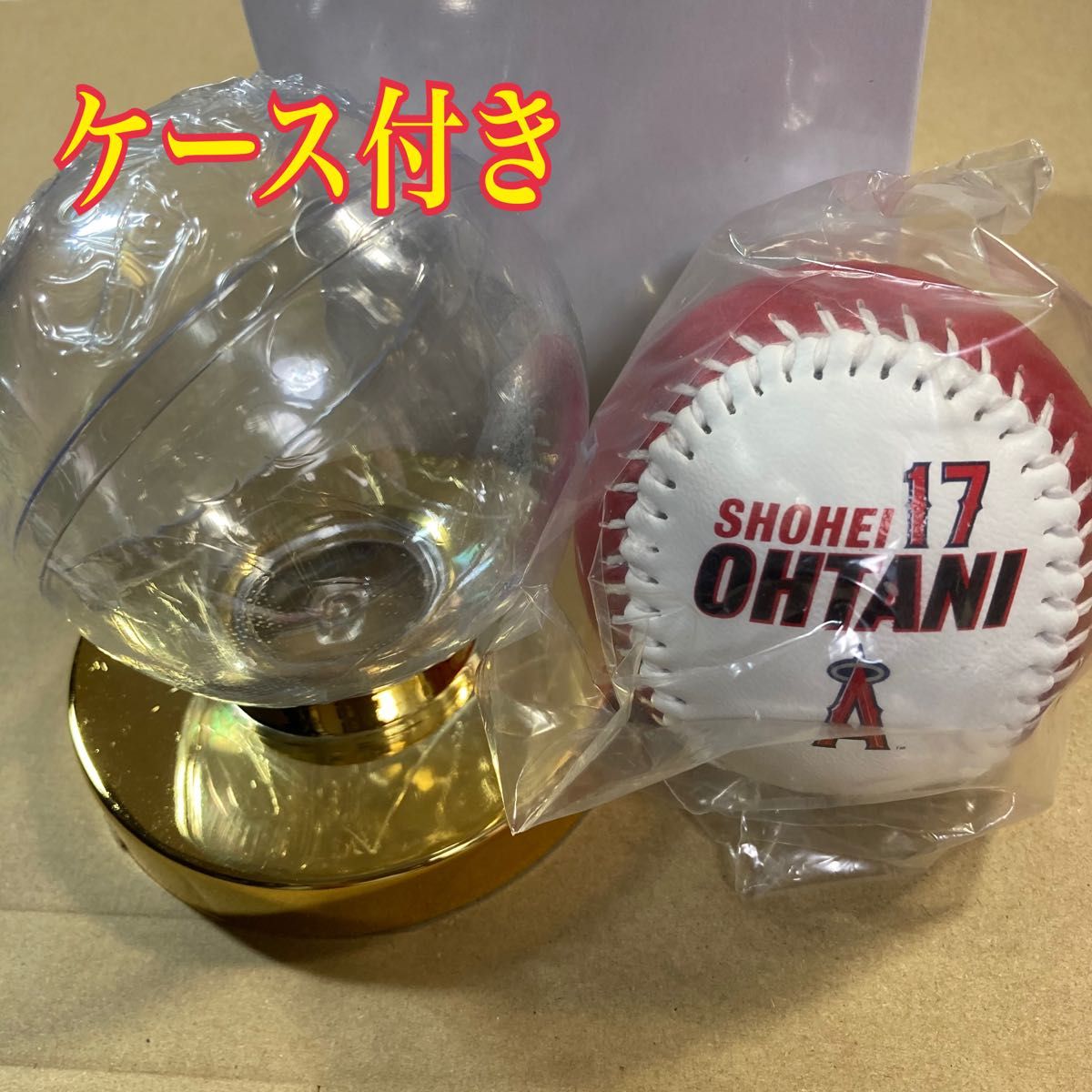 新品未使用　エンゼルス　大谷翔平選手　記念ボール　ディスプレイケース付き　MLB メジャーリーグベースボール