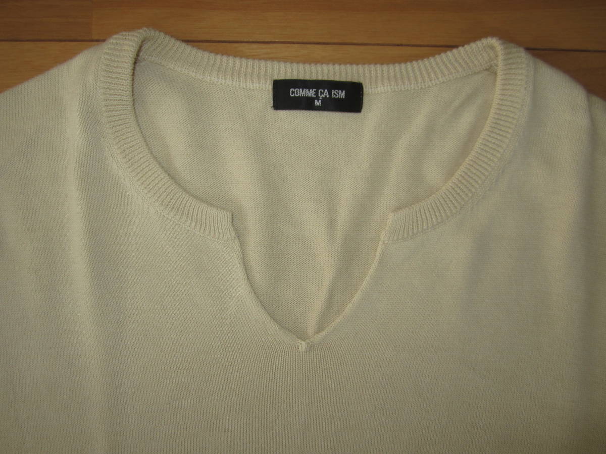 *COMME CA ISM no.47-61KY96 key neck short sleeves summer sweater *. tea sizeM*