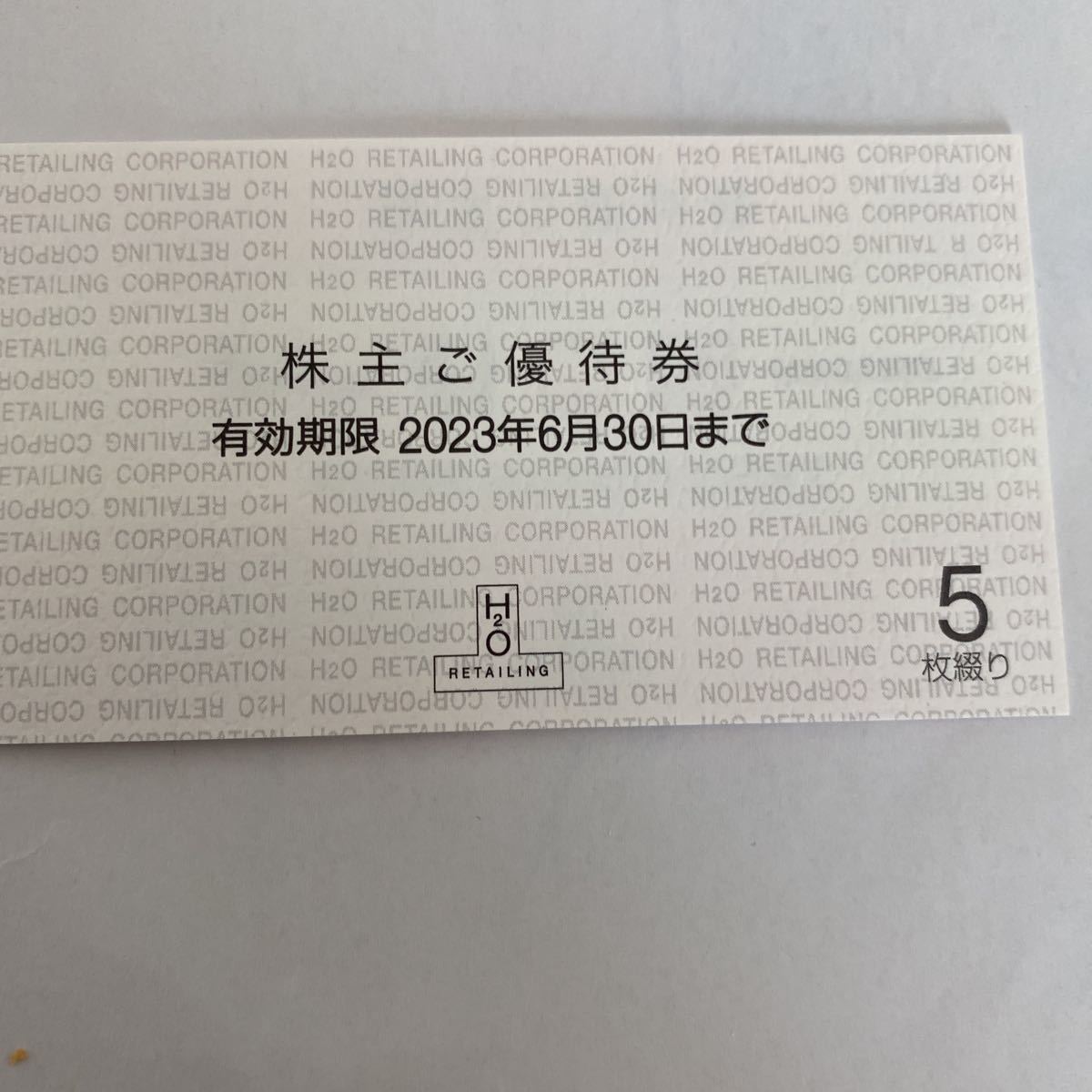 H2Oリテーリング株主優待券10枚綴り2023.6.30期限