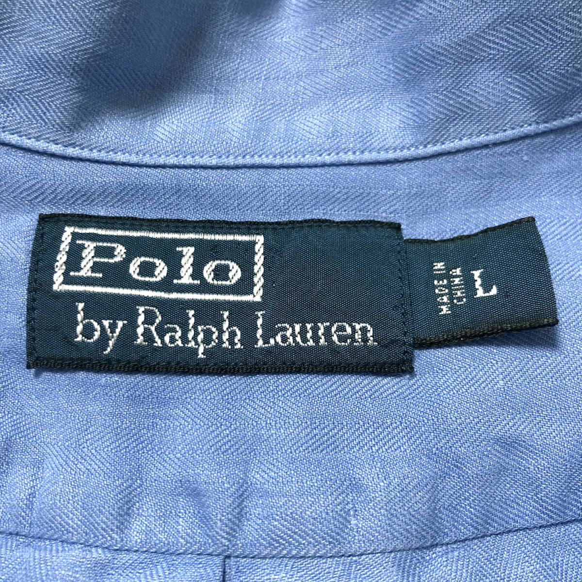 90S Polo Ralph Lauren шелк linen. воротник рубашка с коротким рукавом открытый цвет b люмен zL Polo by Ralph Lauren б/у одежда BF1481