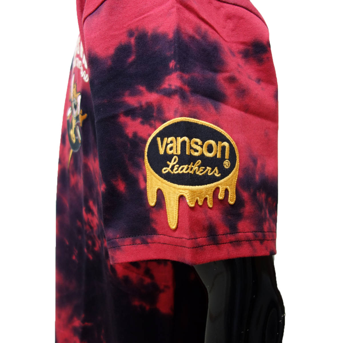 新品 XXL バンソン ロンT 長袖Tシャツ NVLT-2313 黒×レオパード