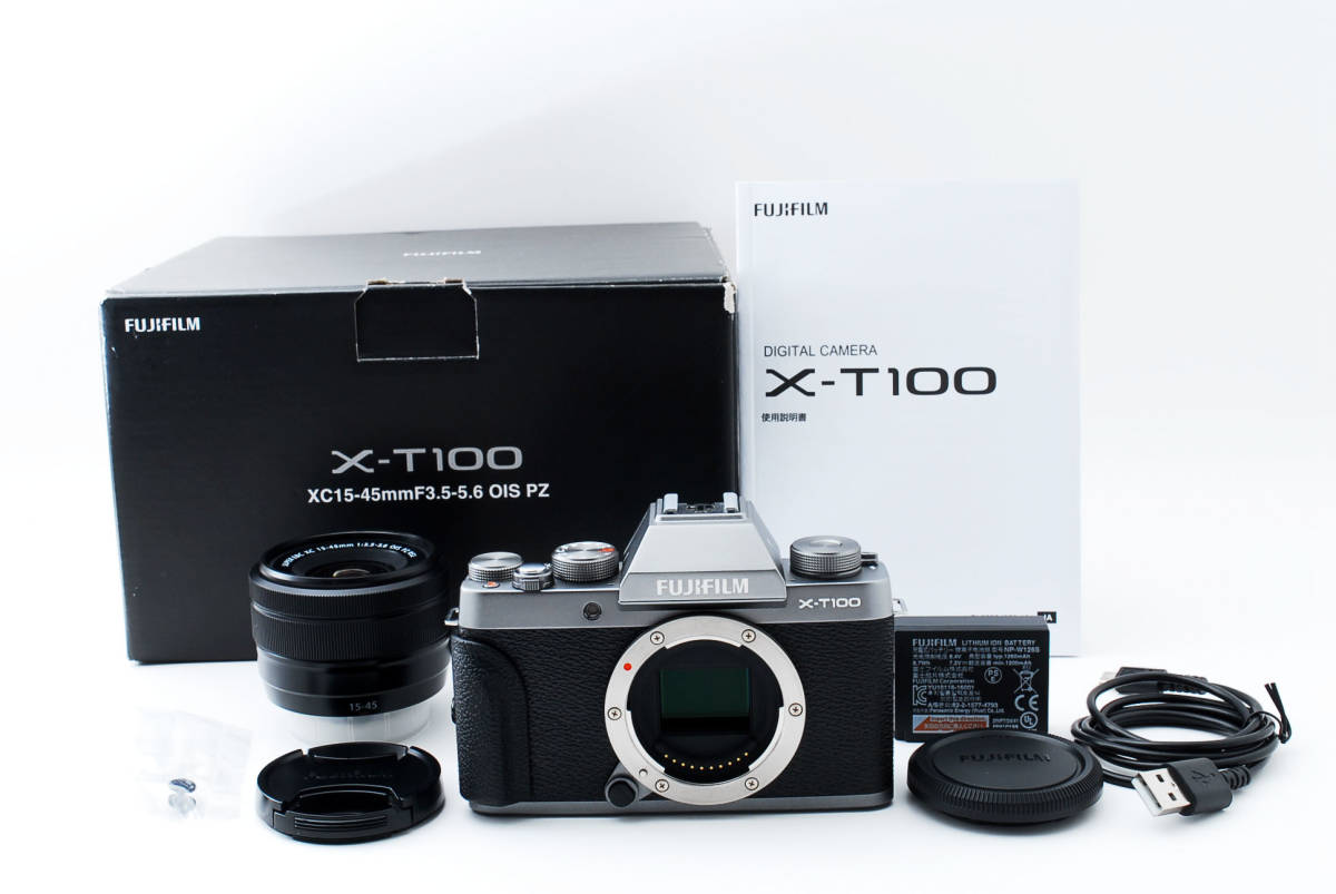 FUJIFILM フジフィルム X-T100 レンズキット ダークシルバー-