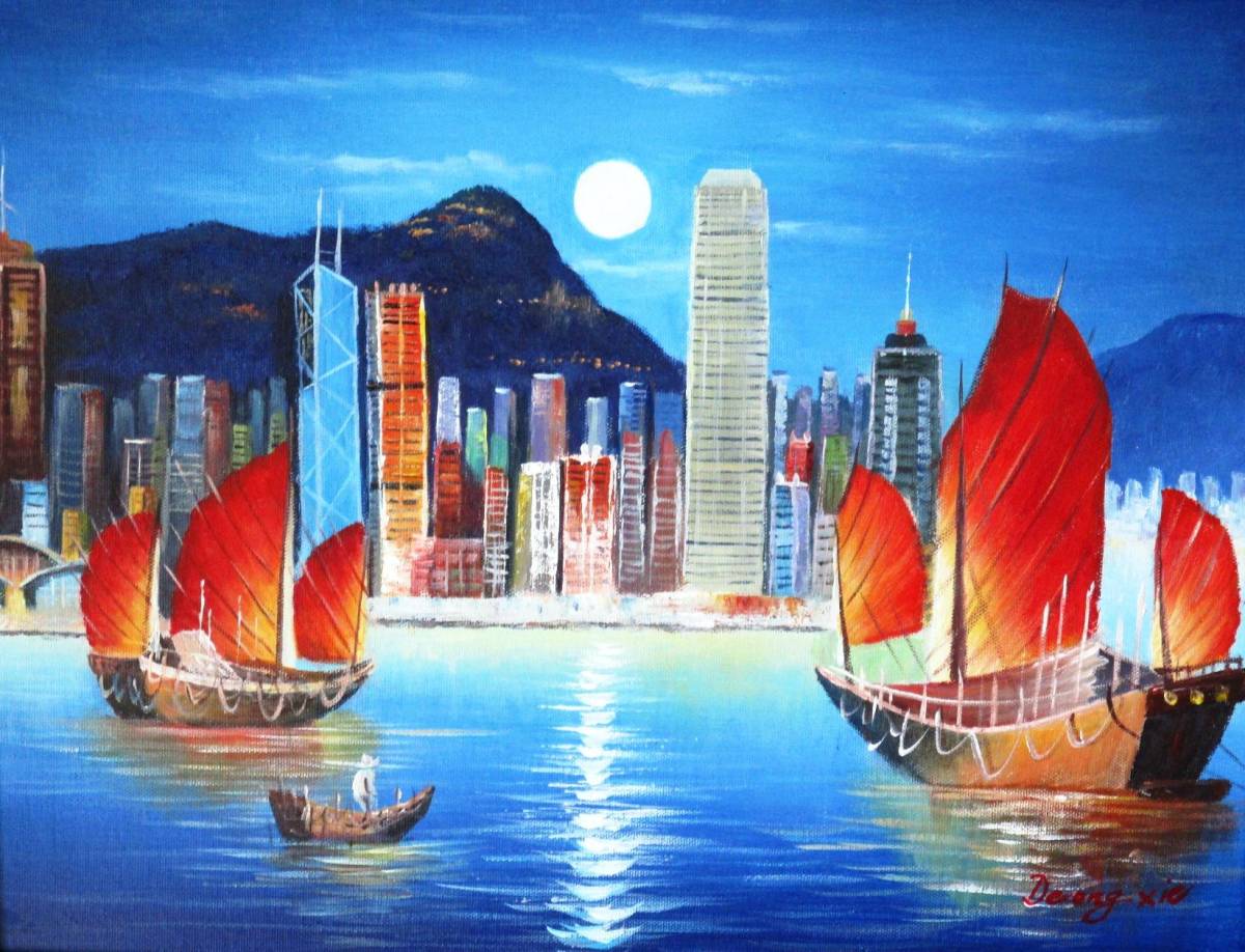  picture oil painting landscape painting Hong Kong 100 ten thousand dollar. night .F6 WG310B one time. .... price becoming. reception interval . ornament . temi not ..
