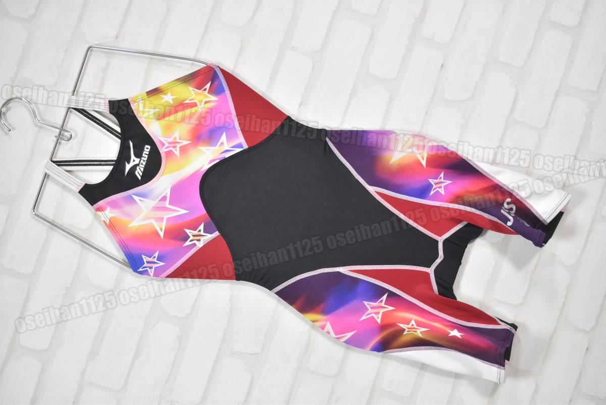 MIZUNO ミズノ 85OC-951 Accel Suits アクセルスーツ ハーフスパッツ水着 女子競泳水着 ブラック レッド サイズS