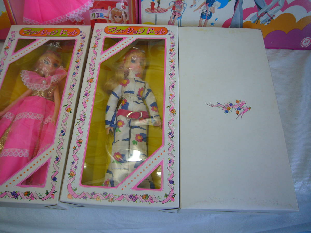 1970 period fashion doll 3 body /...lizmi- Chan dress set 2 set unused goods Showa Retro / that time thing 