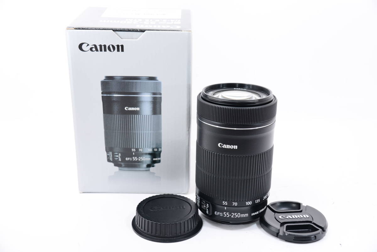 外観並級】Canon 望遠ズームレンズ EF-S55-250mm F4-5.6 IS STM #m5959