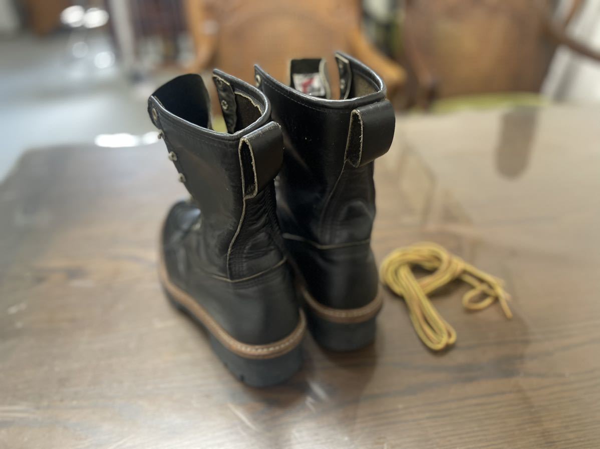 【希少】廃盤 REDWING レッドウィング 699 ロガーブーツ 黒　羽根タグ　超美品_画像3