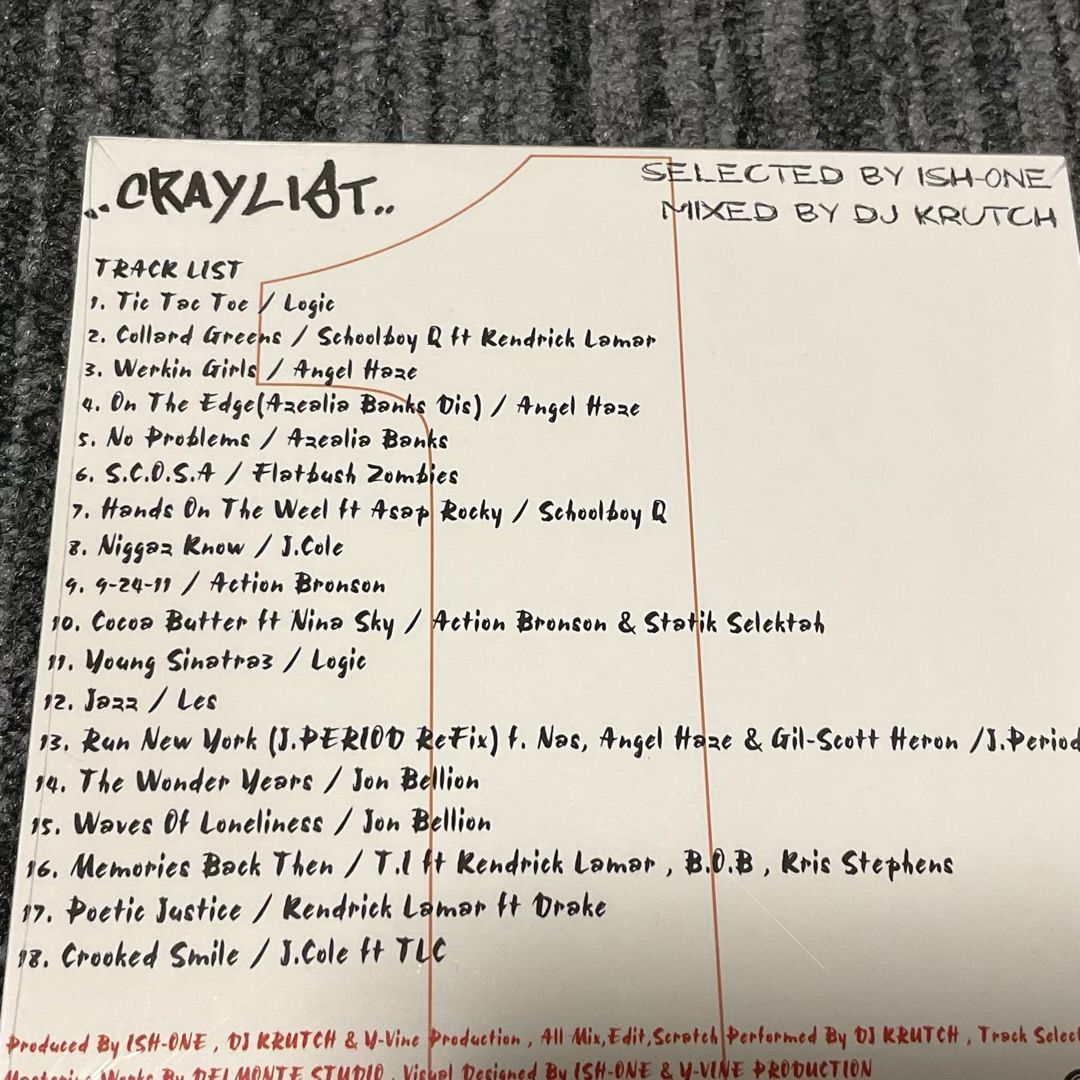 ISH-ONE & DJ KRUTCH【CRAYLIST Vol.1 / 2】MIX CD_画像2