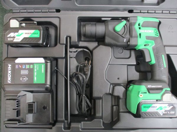 美品 HiKOKI 18V 18mmコードレスロータリハンマドリル バッテリー2個