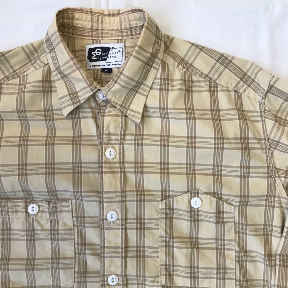 ENGINEERED GARMENTS WORK SHIRT COTTON CHECK / エンジニアードガーメンツ チェック ワーク シャツ / SIZE-S _画像3