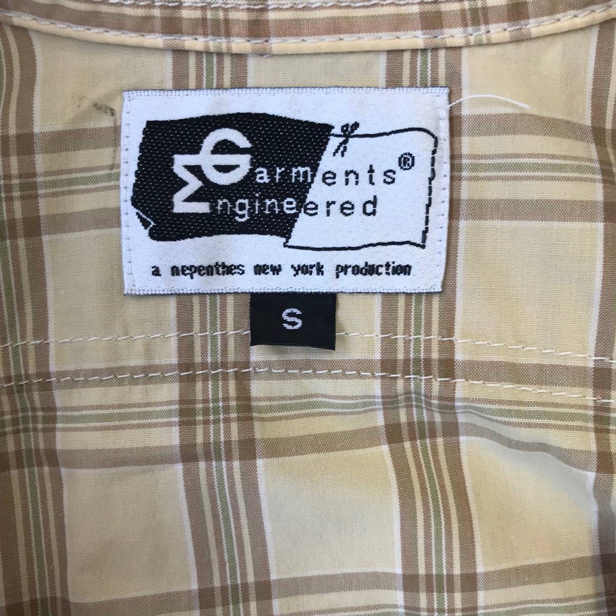 ENGINEERED GARMENTS WORK SHIRT COTTON CHECK / エンジニアードガーメンツ チェック ワーク シャツ / SIZE-S _画像7