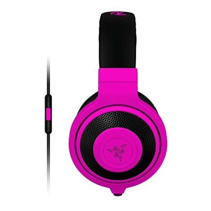 楽天 Mobile Kraken Razer Analog Purple Headset-Neon Gaming & Music
