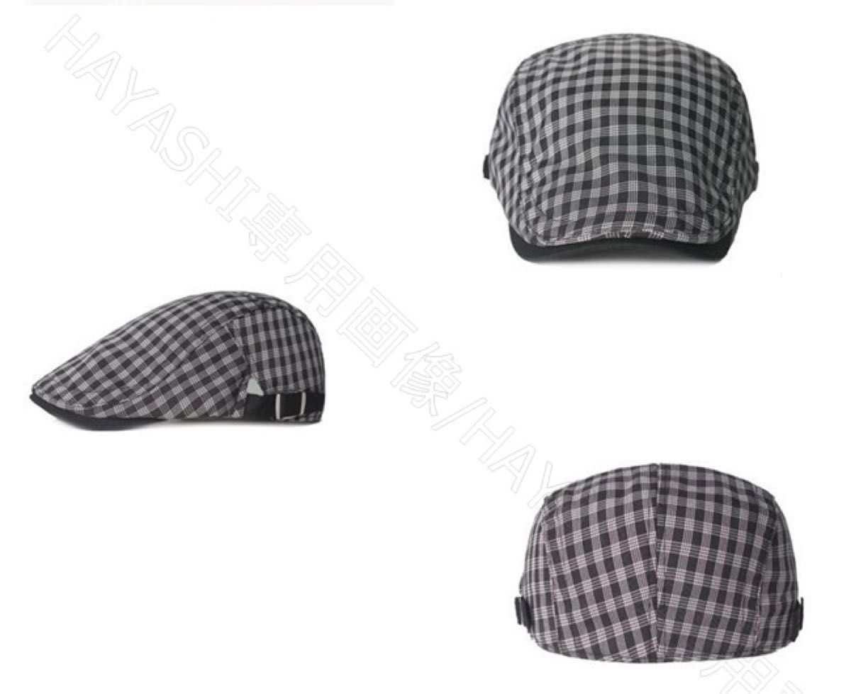 ベレー帽　ハンチング 帽子 レトロフレンチ キャップ  チェック 男女兼用　4色自由選択　送料無料