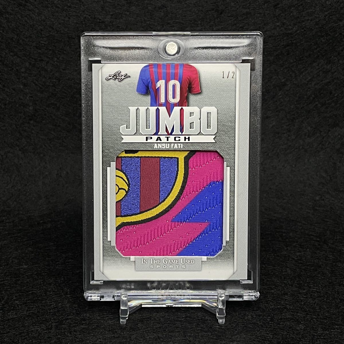 2022 Leaf In The Game Used Jumbo Patch Ansu Fati アンス・ファティ 胸ロゴパッチ部分 世界2枚限定 Game-Used topps panini soccer