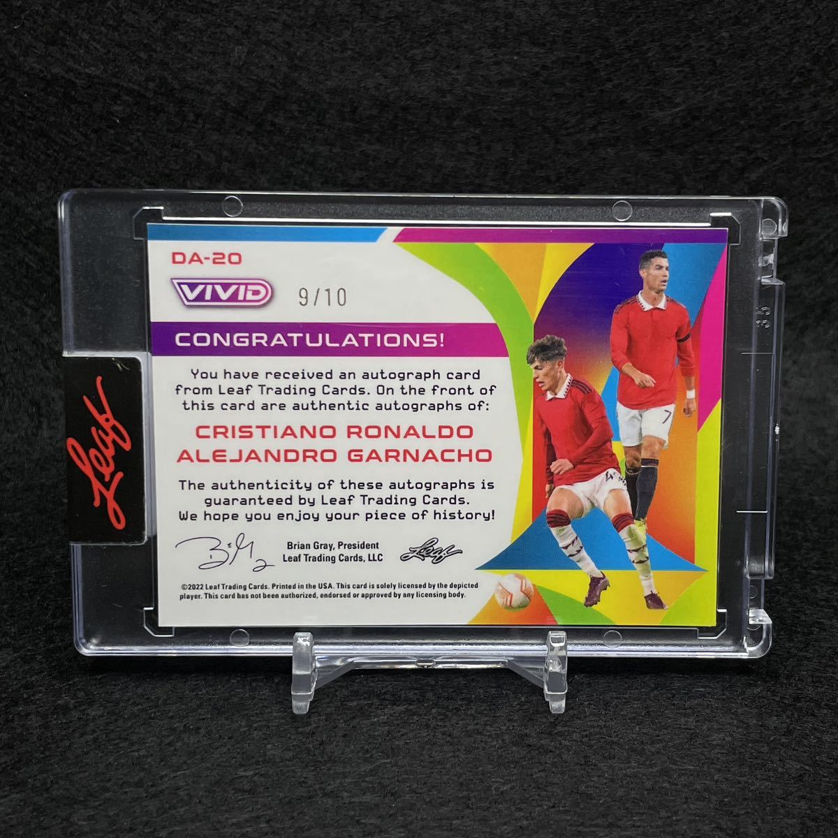 2022 Leaf Vivid Soccer ロナウド ガルナチョ サインカード-