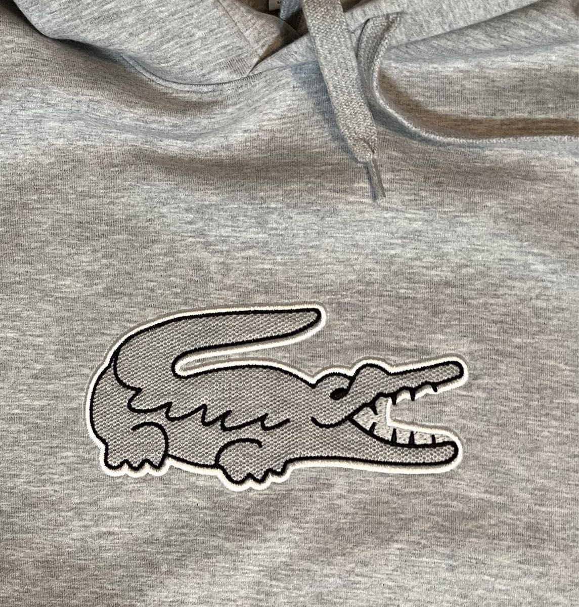 【LACOSTE】【美品】ビッグクロックエンブレム　デカワニ　ビッグワニ　ビッグロゴ　スウェットパーカ　Sサイズ