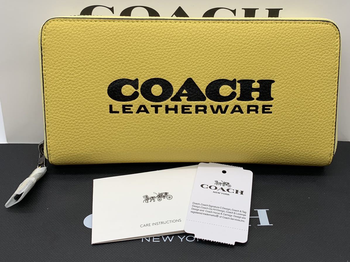 注目のブランド COACH 長財布 C6699 イエロー　アウトレット品 女性用財布