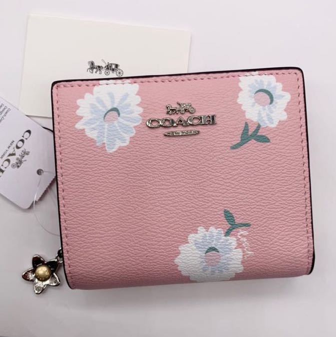 COACH 二つ折り財布 C2889 ピンク花柄 アウトレット品|PayPayフリマ