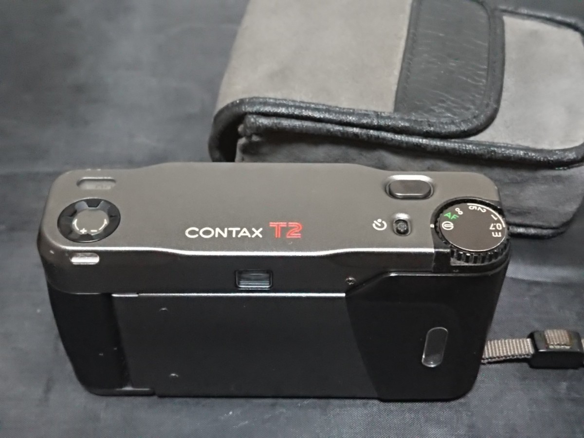 CONTAX コンタックスT2 チタンブラック Carl Zeiss Sonnar 38mm F2.8 T* コンパクトフィルムカメラ ケース_画像5
