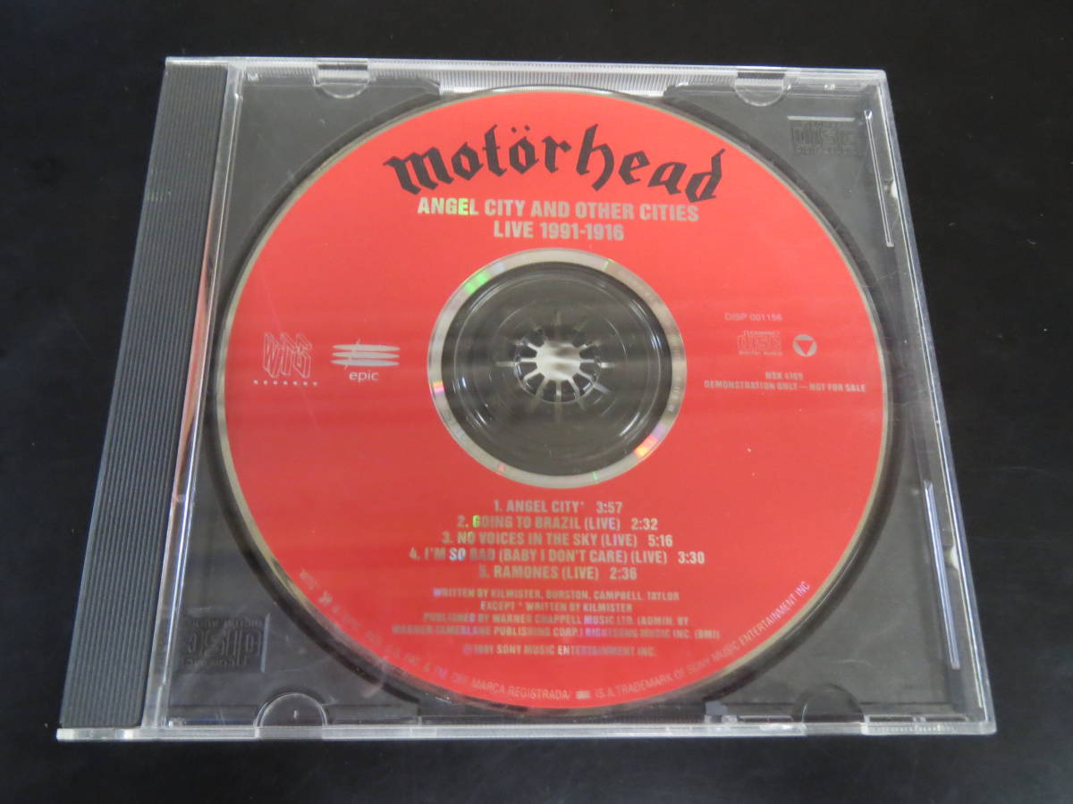 プロモ盤！Motorhead - Angel City and Other Cities Live 1991-1916 輸入盤シングルCD（アメリカ NSK 4169, 1991）_画像1