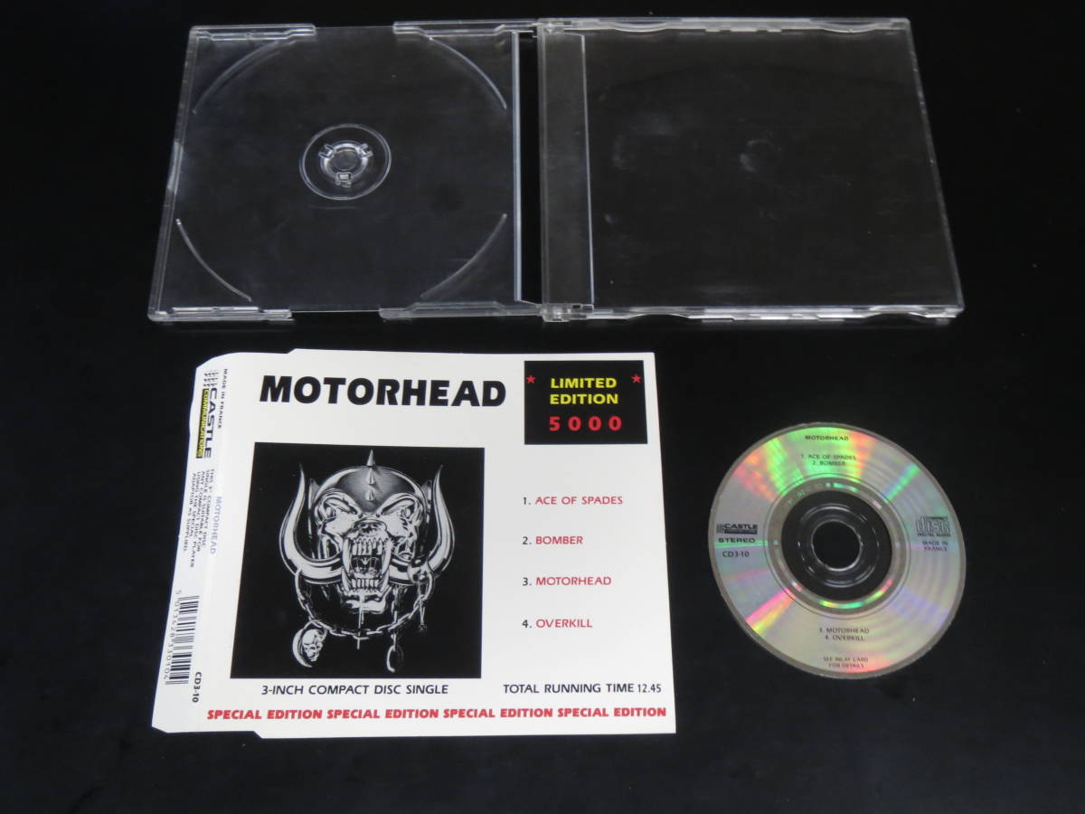 3インチ限定盤！Motorhead - Ace of Spades 輸入盤ミニシングルCD（イギリス CD3-10, 1988）