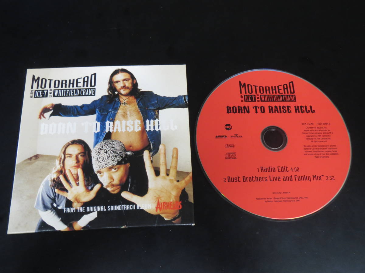 紙ジャケ！Motorhead with Ice-T and Whitfield Crane - Born to Raise Hell 輸入盤シングルCD（ドイツ 74321 22484 2, 1994）