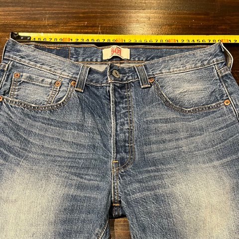 メンズ パンツ Levi's 501 リーバイス デニム ジーンズ 加工 ショート ハーフ ショーツ 定番 人気 夏 FE639 / W32 全国一律送料520円_画像8