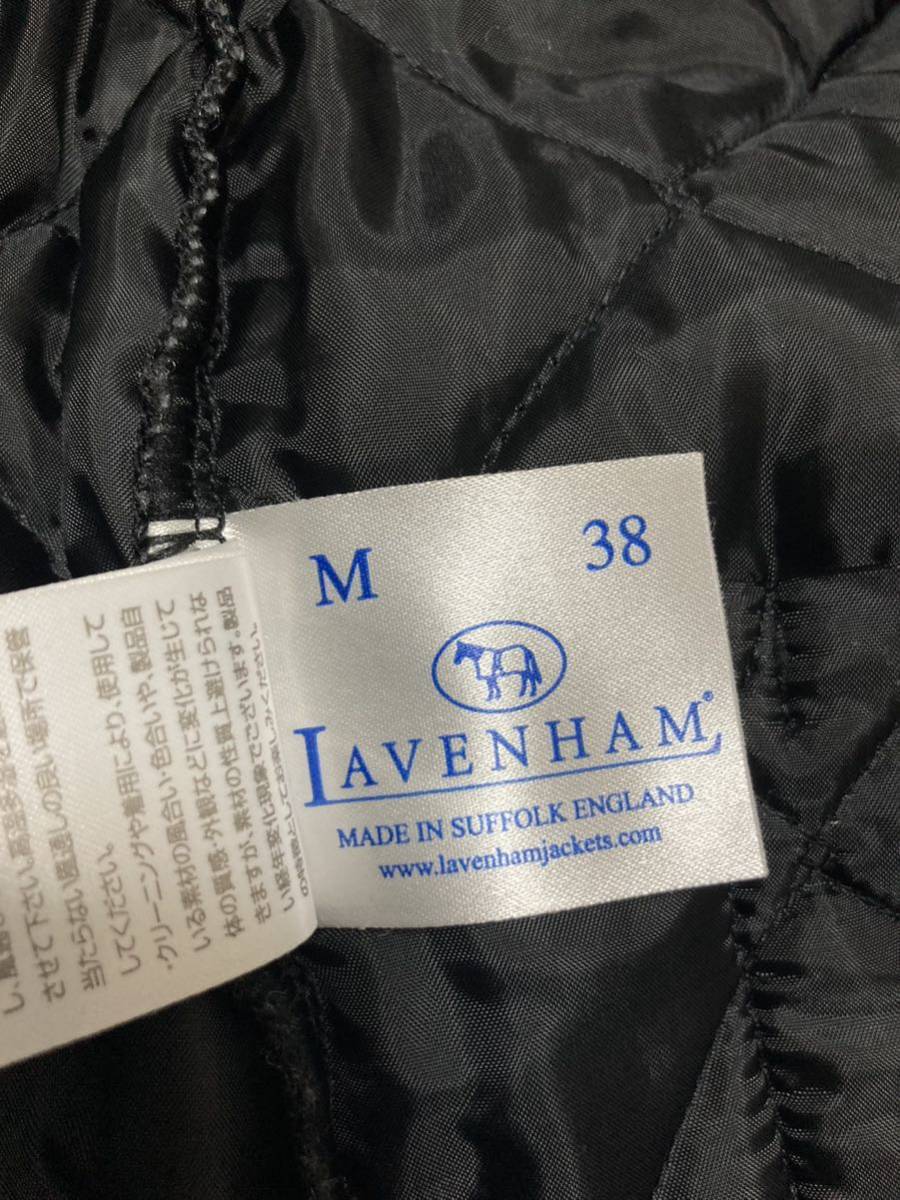 送料無料】ラベンハムのキルティングジャケット 38Mサイズ 黒 ブラック