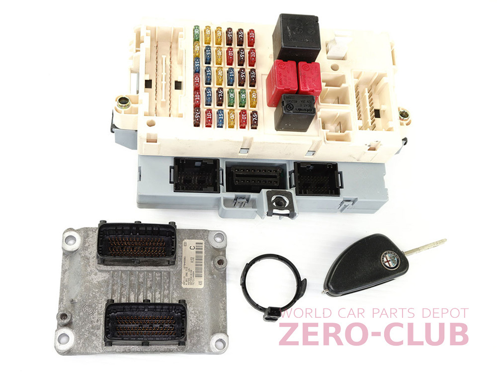 『アルファロメオ147 1.6 TS 前期 937BXB MT用/純正 エンジンコンピューターセット ECU』【2261-80609】_画像1