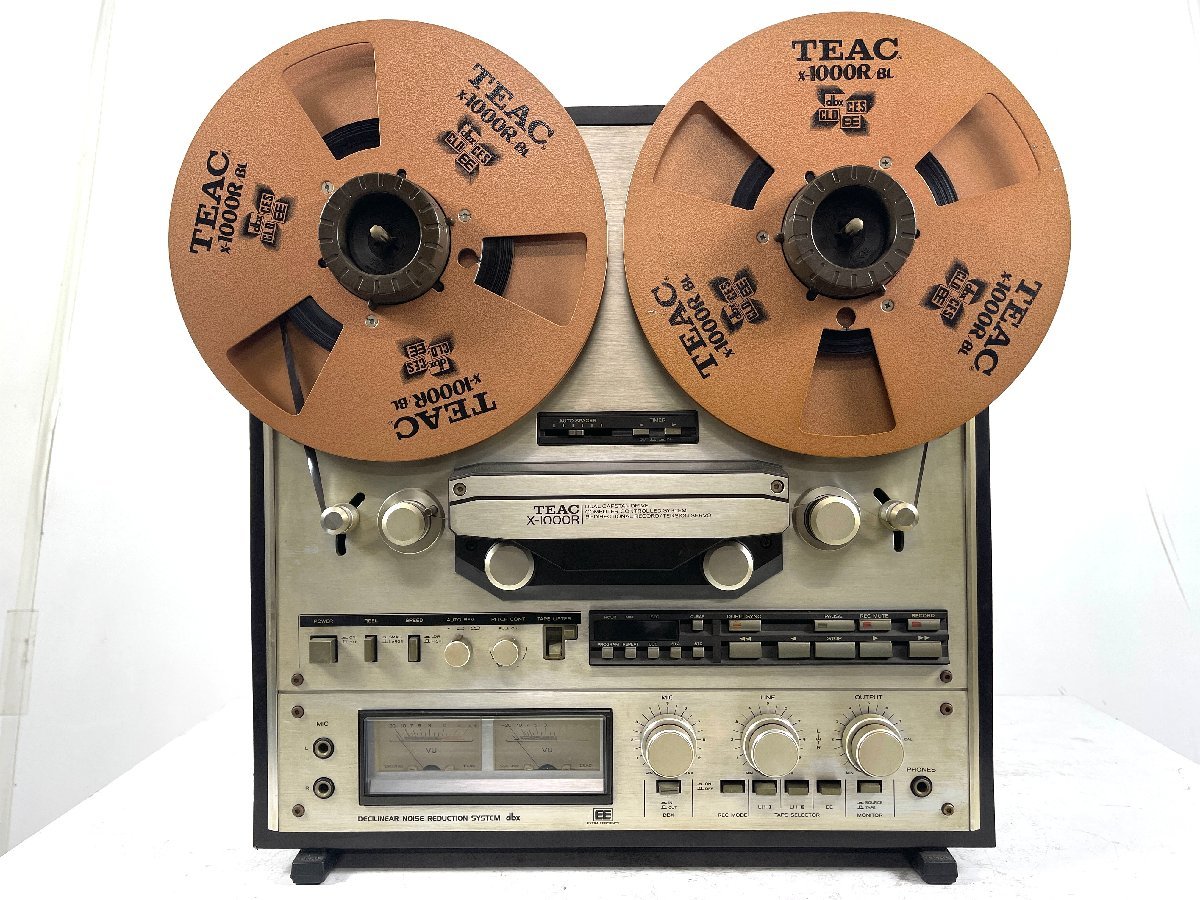 TEAC X-1000R オープンリールデッキ X-1000R/BL メタルリール ブロンズ 2枚付き ティアック 【ジャンク品】_画像1