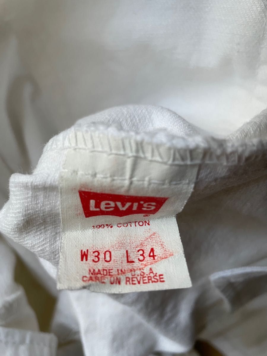 80'S LEVI'S505ホワイトデニム リーバイス ビームス ユナイテッドアローズ ユニクロトゥモローランド レショップUSA