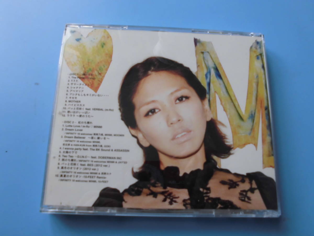 中古ＣＤ◎ＭＩＮＭＩ　ＢＥＳＴ　雨のち虹　２００２－２０１２◎２２曲収録　２枚組_画像2