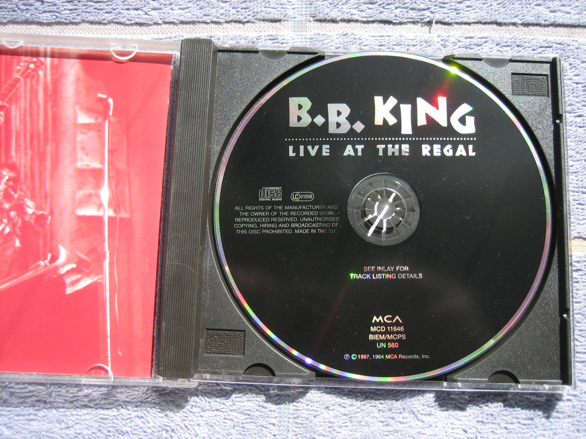 CD　ブルース名盤　BBキング　LIVE AT THE REGAL　輸入盤・中古品　BBKING_画像2