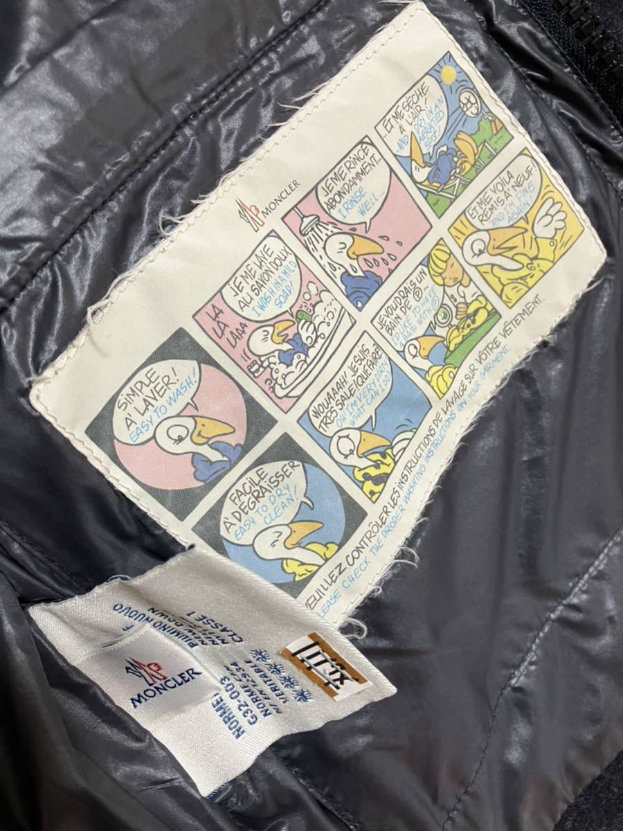 希少】MONCLER TIB ツイード ネイビー サイズ0モンクレール ダウン