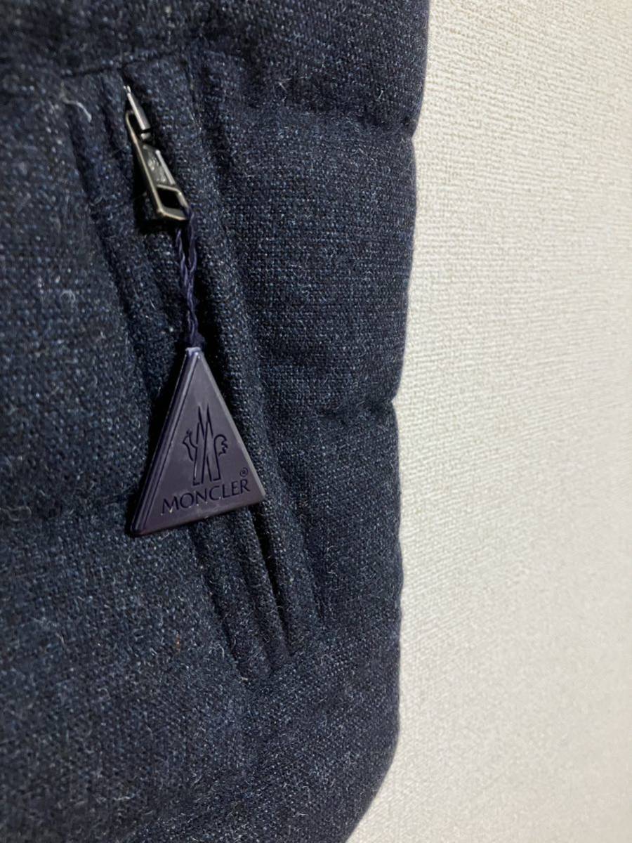 希少】MONCLER TIB ツイード ネイビー サイズ0モンクレール ダウン