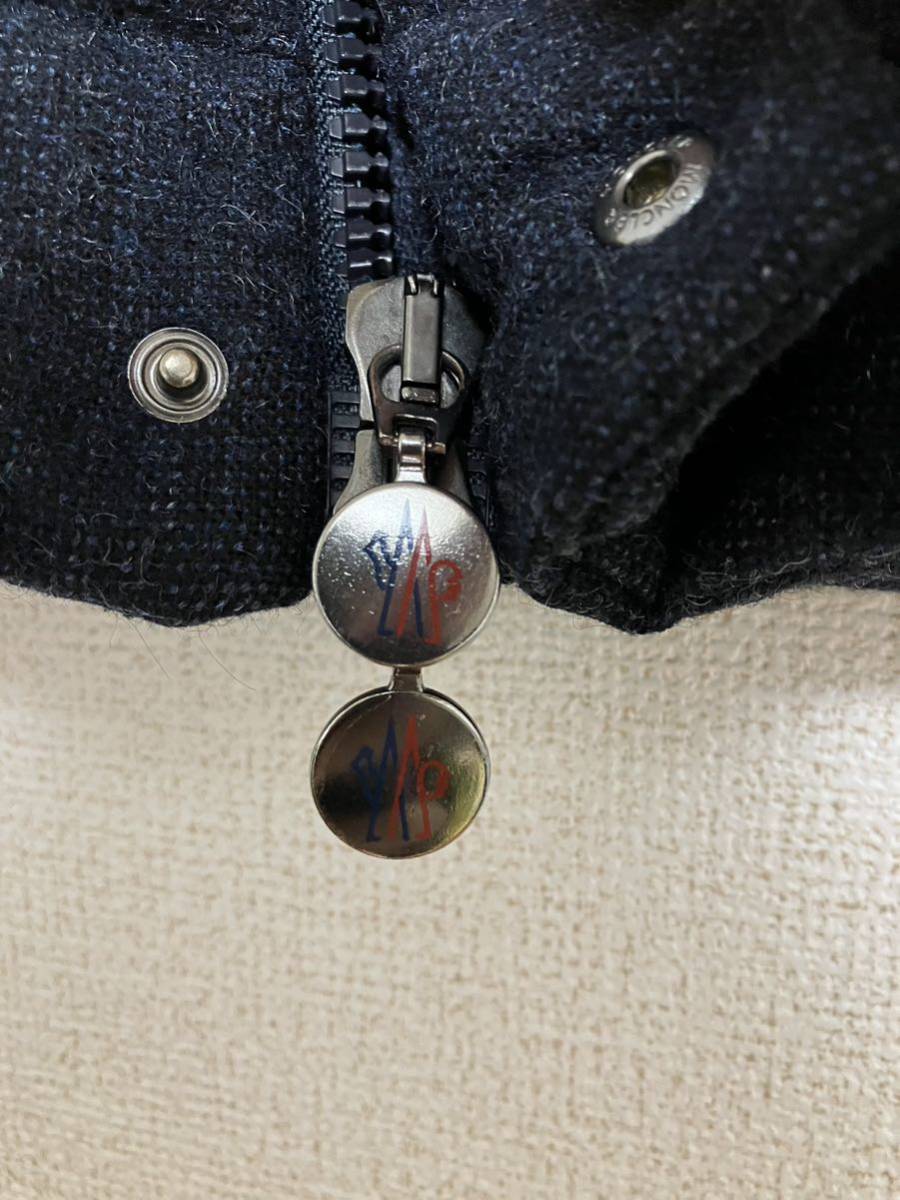 希少】MONCLER TIB ツイード ネイビー サイズ0モンクレール ダウン