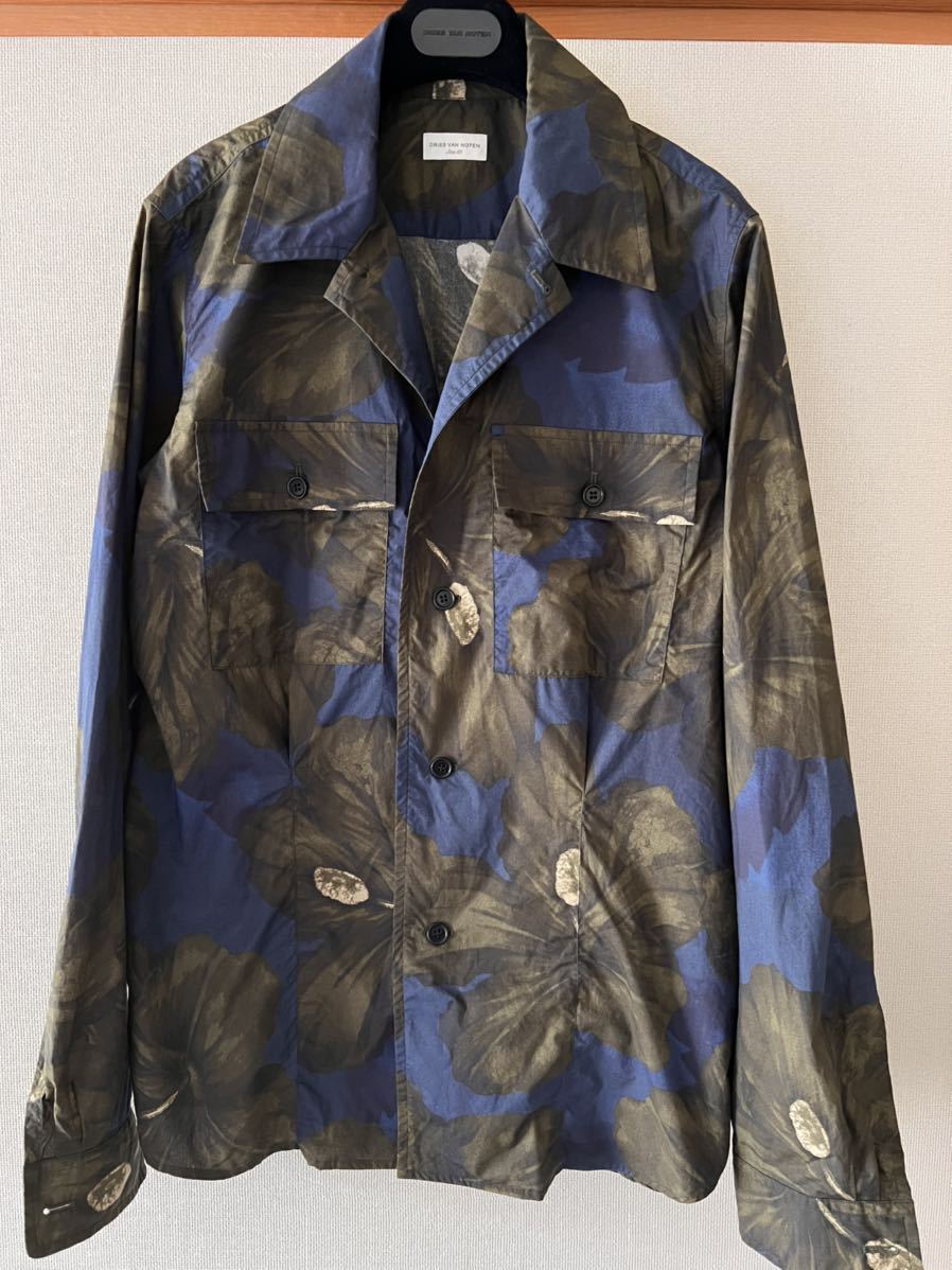 Dries van Noten ドリスヴァンノッテン ミリタリーシャツ プリント 柄