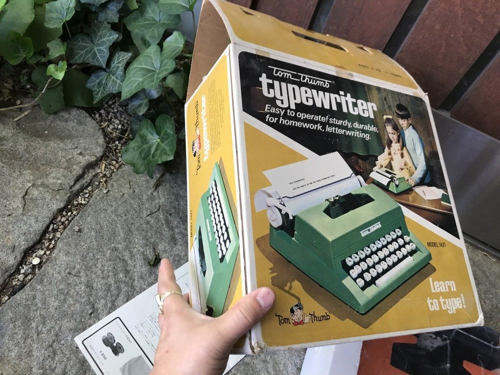★ 【希少 新品同様】 60～70年代頃 Tom Thumb typewriter タイプライター チャムライター アンティーク 電化製品 ブリキ超合金の画像5