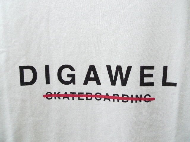 ◆Digawel ディガウェル minnano ミンナノ 定番 ロゴ クルーネック Tシャツ 白 サイズ4 美品_画像2