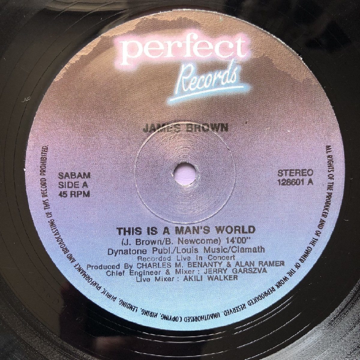 良盤 激レア ジェームス・ブラウン James Brown 12''EPレコード This Is A Man's World / Sex Machine ベルギー盤_画像7