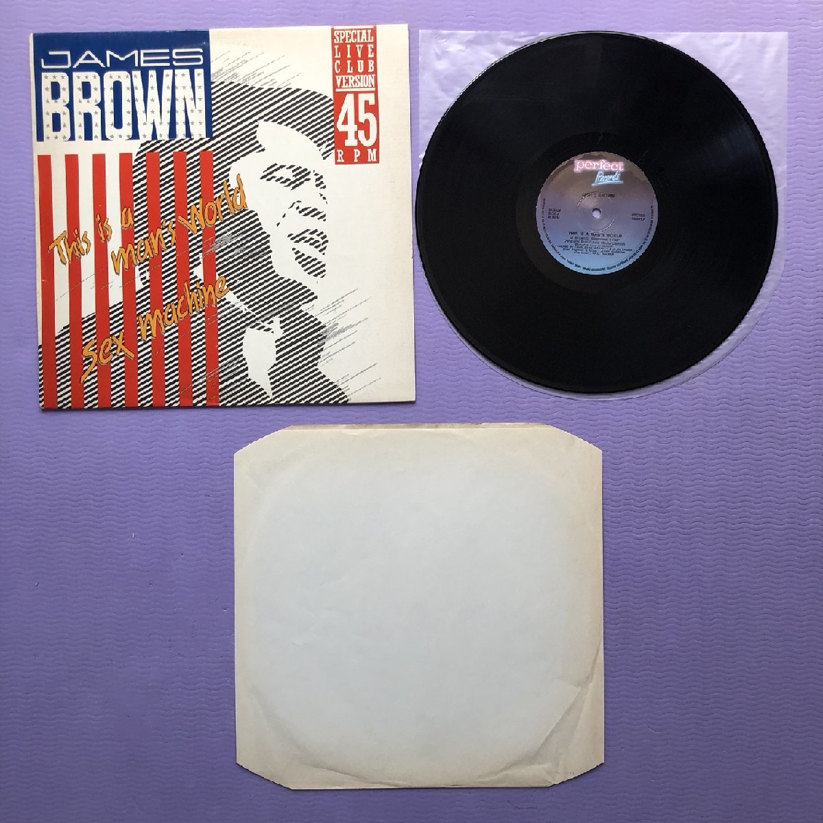 良盤 激レア ジェームス・ブラウン James Brown 12''EPレコード This Is A Man's World / Sex Machine ベルギー盤_画像5