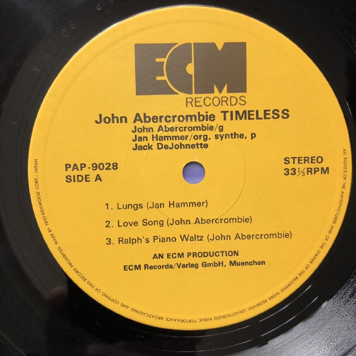 原信夫Collection 美盤 ジョン・アバークロンビー John Abercrombie 1975年 LPレコード Timeless 国内盤 Jan Hammer, Jack De Johnette_画像5