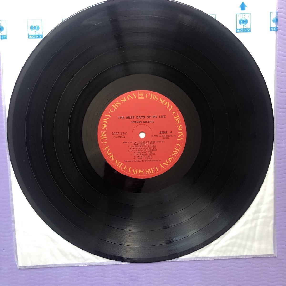 原信夫Collection 美盤 美ジャケ ジョニー・マティス Johnny Mathis 1979年 LPレコード 素晴らしき日々 The Best Days Of My Life 国内盤_画像8