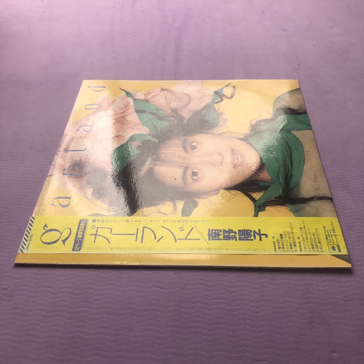 良盤 南野陽子 Yoko Minamino 1987年 LPレコード ガーランド Garland 帯付 J-Pop 松原正樹 今剛 吉川忠英 高水健司 岡沢章 12p写真ライナー_画像3