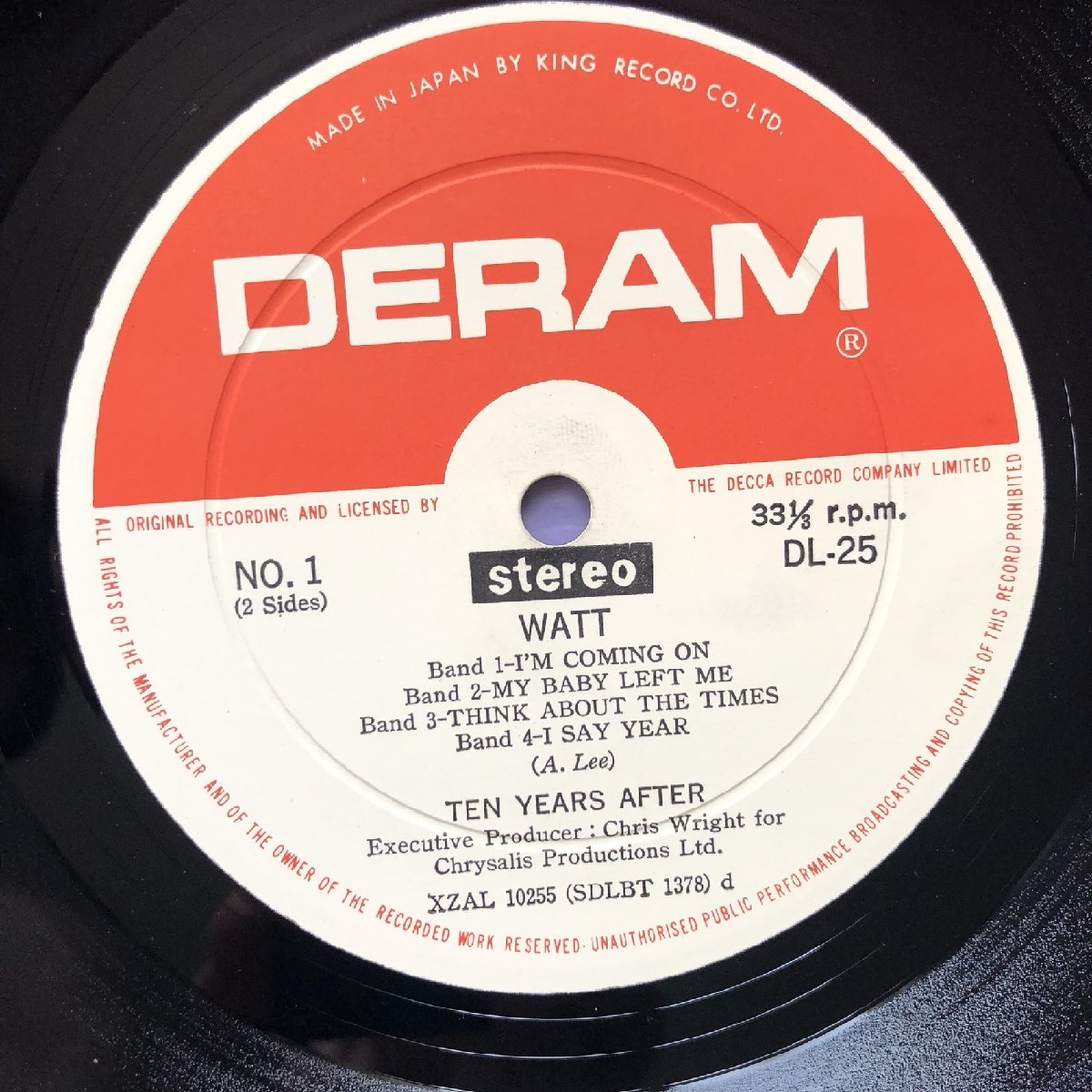 良盤 テン・イヤーズ・アフター Ten Years After 1971年 LPレコード ワット Watt 国内盤 オリジナルリリース盤 Rock Alvin Lee_画像7
