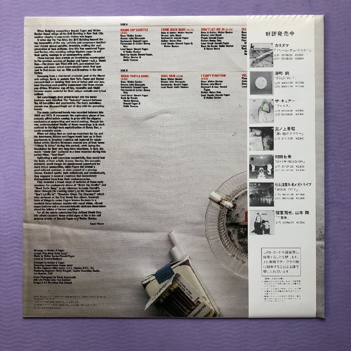 傷なし美盤 美ジャケ 超貴重盤 Walter Becker & Donald Fagen (Steely Dan) 1983年 LPレコード The Early Years 国内盤 帯付_画像2