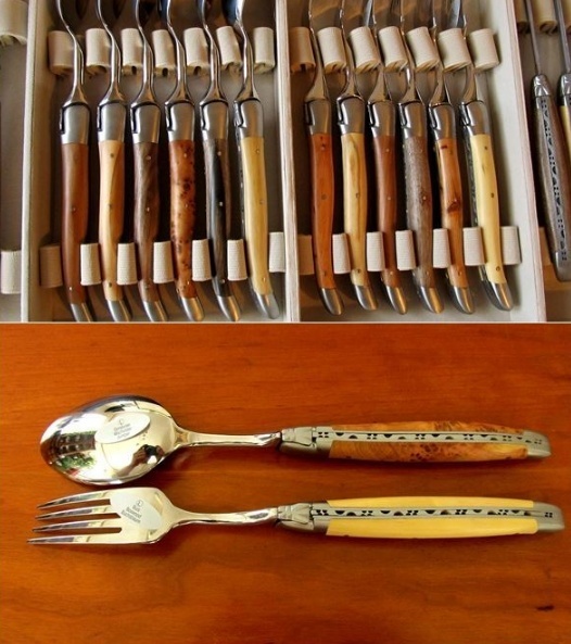 ☆Laguiole en Aubrac wood canteen of cutlery 100%オーダー ☆Laguiole en Aubrac wood canteen of cutlery 100%オーダー