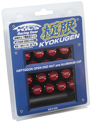 送料無料 新品 KYO-EI 極限 (品番:HP3KR) KYOKUGEN Nut [Attached Aluminum Cap ] 20pcs キャップ レッド M12 P1.25 19/21HEX (20個 1台分)_画像4