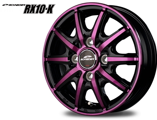 数量限定 業販品 新品 12インチ SCHNEIDER RX10-K 3.5J+42 4-100 TOYO V-02e 145R12 6PR BP/PURPLE パープル シュナイダー 4本セット_画像1